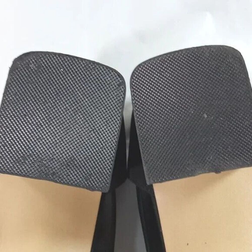 Vintage 90s Y2K Fashion bug size 8 black Chunky Block heels Whimsigoth Office - Picture 7 of 10